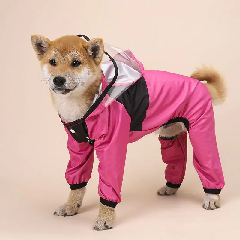 The Dog Face Pet Raincoat sold by Poopy and Poops General Pet Store poppyandpoops.ca