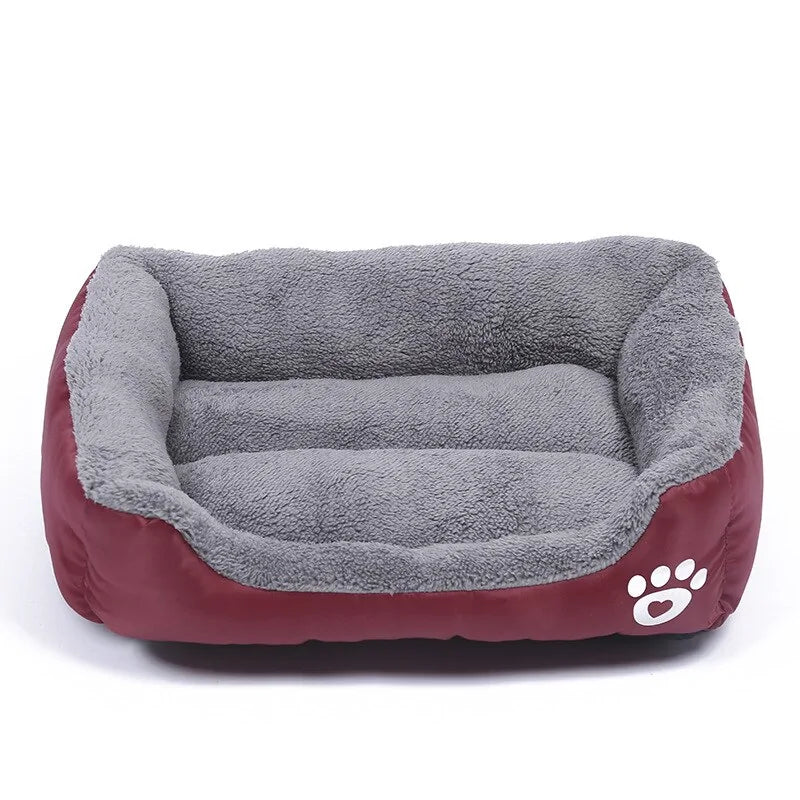 Multi-Color Soft PP Cotton Pet Dog Sofa Bed Dark Red sold by Poopy and Poops General Pet Store poppyandpoops.ca