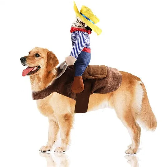 Pet Cowboy Rider Dog And Cat Costume Riding Cowboy Small sold by Poopy and Poops General Pet Store poppyandpoops.ca
