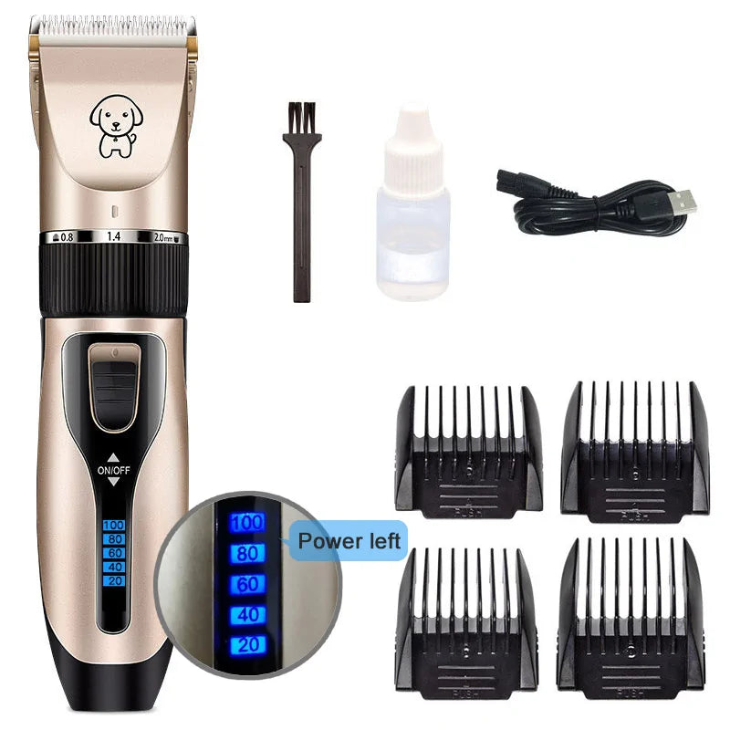 Rechargeable Pet Hair Clipper Grooming Set sold by Poopy and Poops General Pet Store poppyandpoops.ca