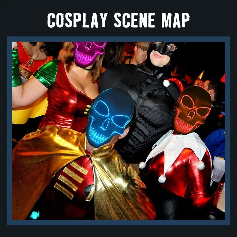 LED Skeleton Halloween Mask sold by Poopy and Poops General Pet Store poppyandpoops.ca