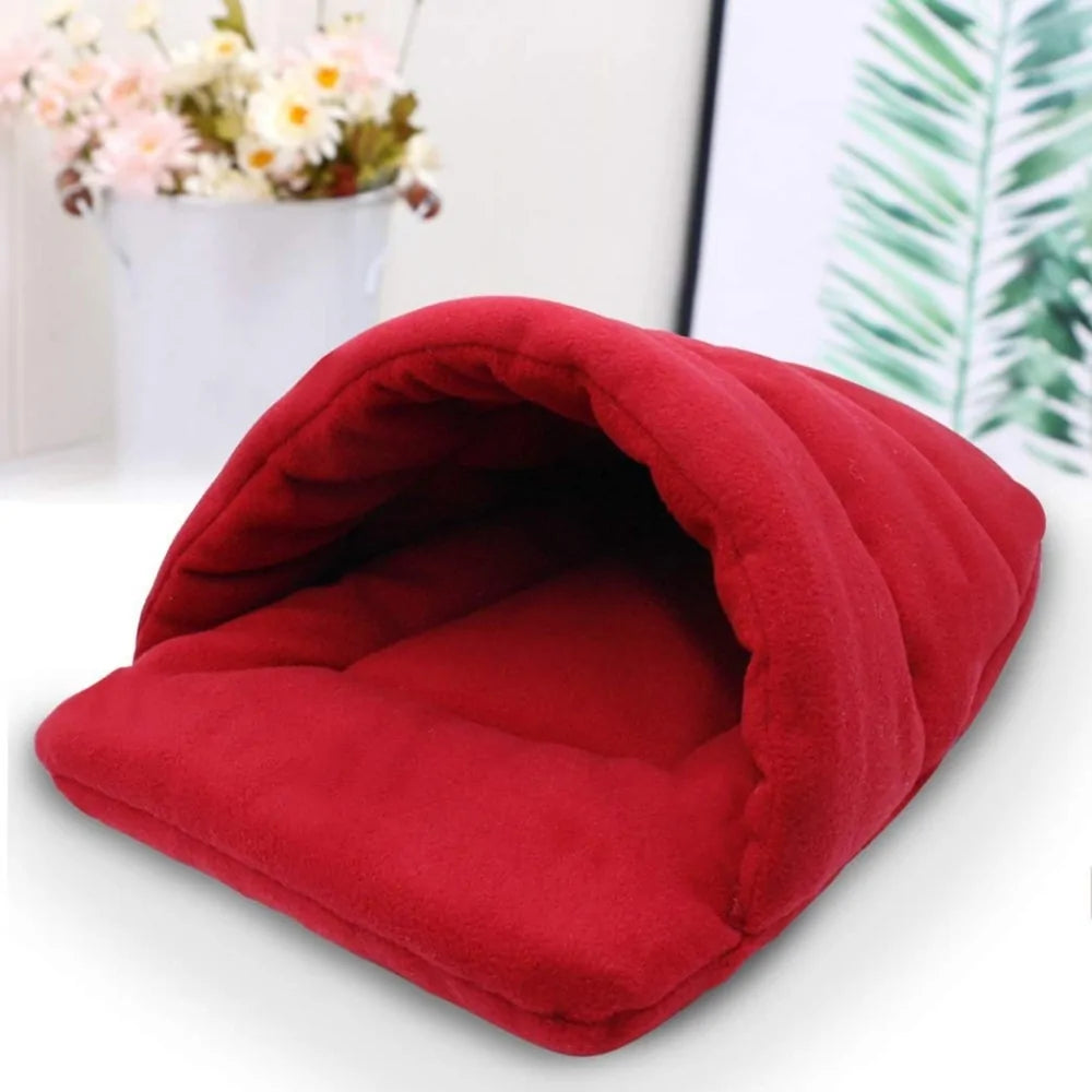 Warm Fleece Dog Beds Wine Red sold by Poopy and Poops General Pet Store poppyandpoops.ca